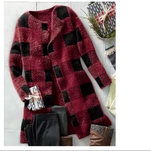 Buffalo plaid duster